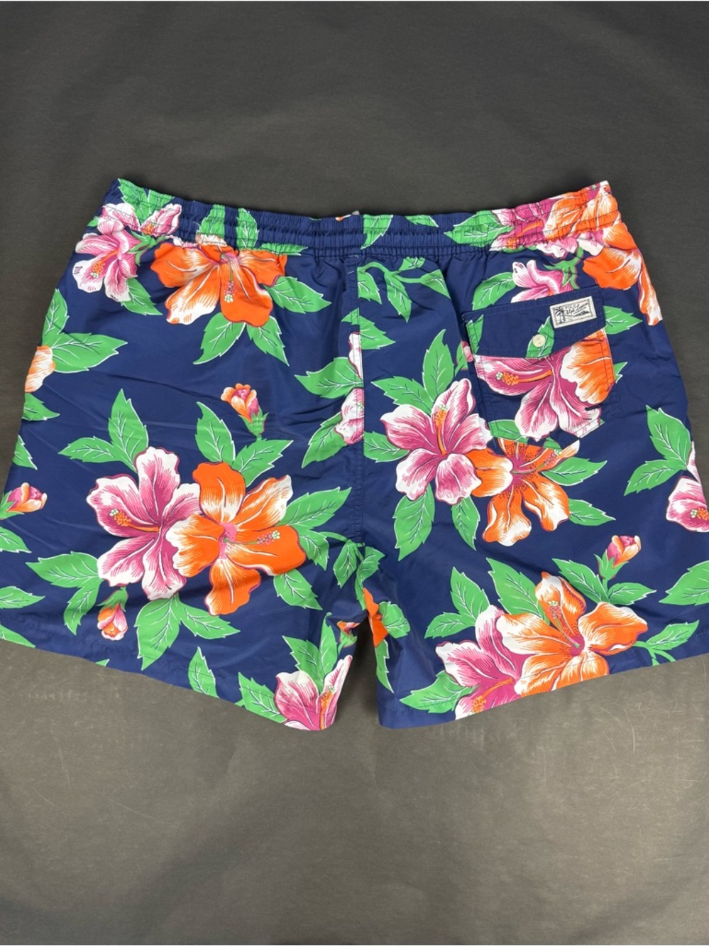 Polo Ralph Lauren floral-print swim shorts Orange & Pink Hibiscus 2XB 2TG - Picture 3 of 10